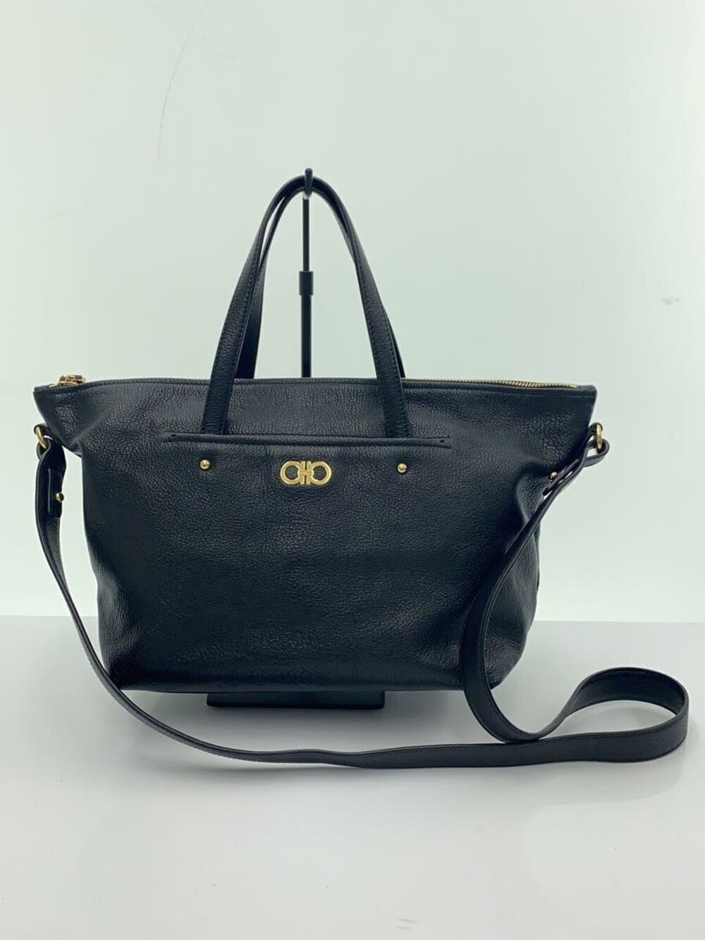 Salvatore Ferragamo Shoulder Bag Leather Black